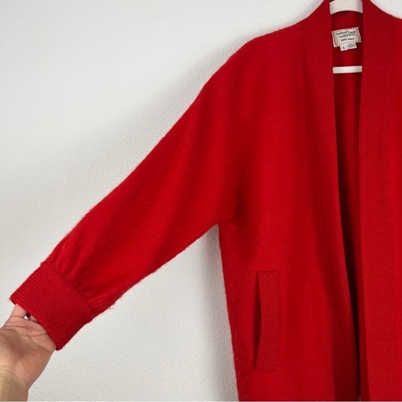 100% Alpaca Sweater Open Front Cardigan Knitwear Large - Picture 4 of 9